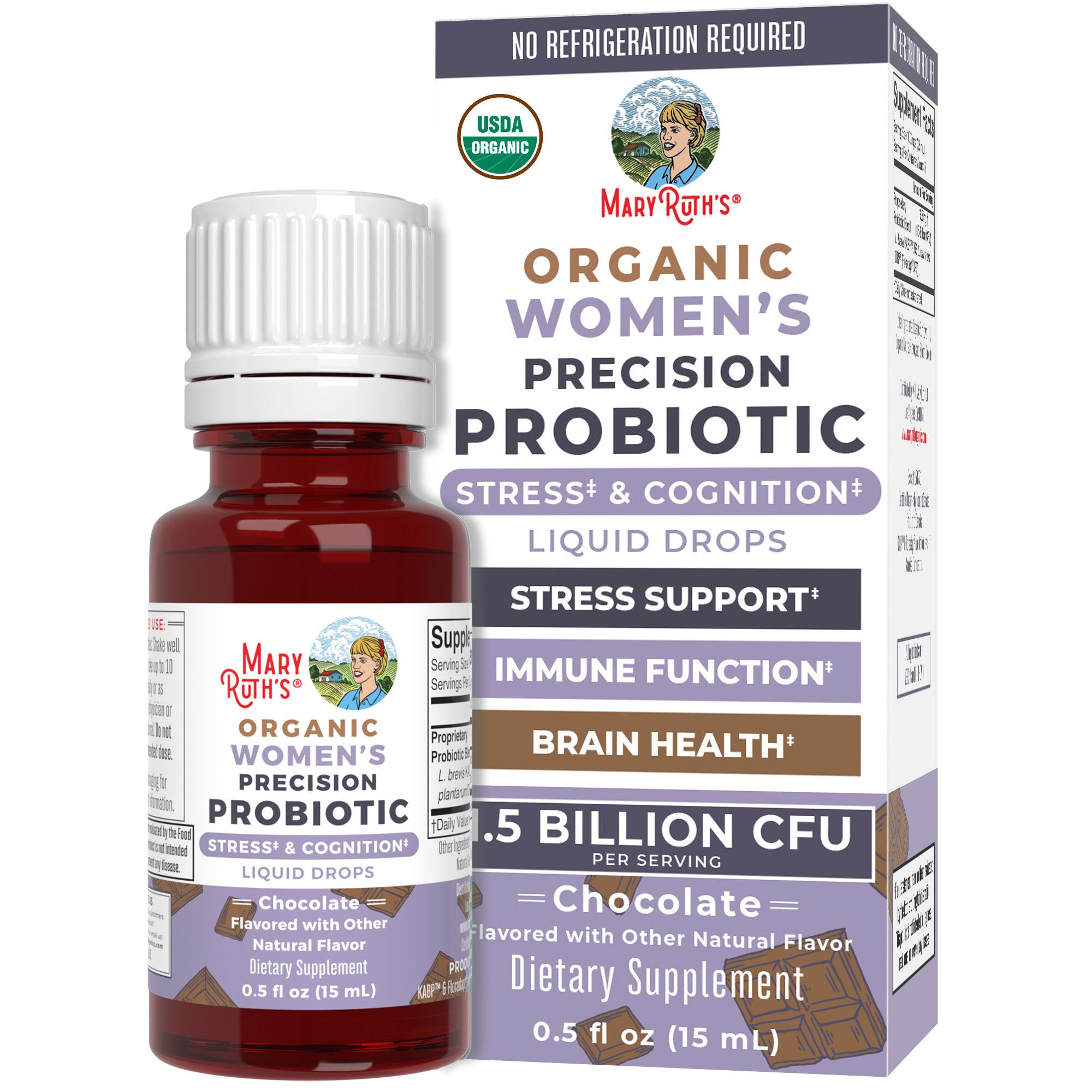 Organic Women's Precision Probiotic Stress & Cognition Liquid Drops