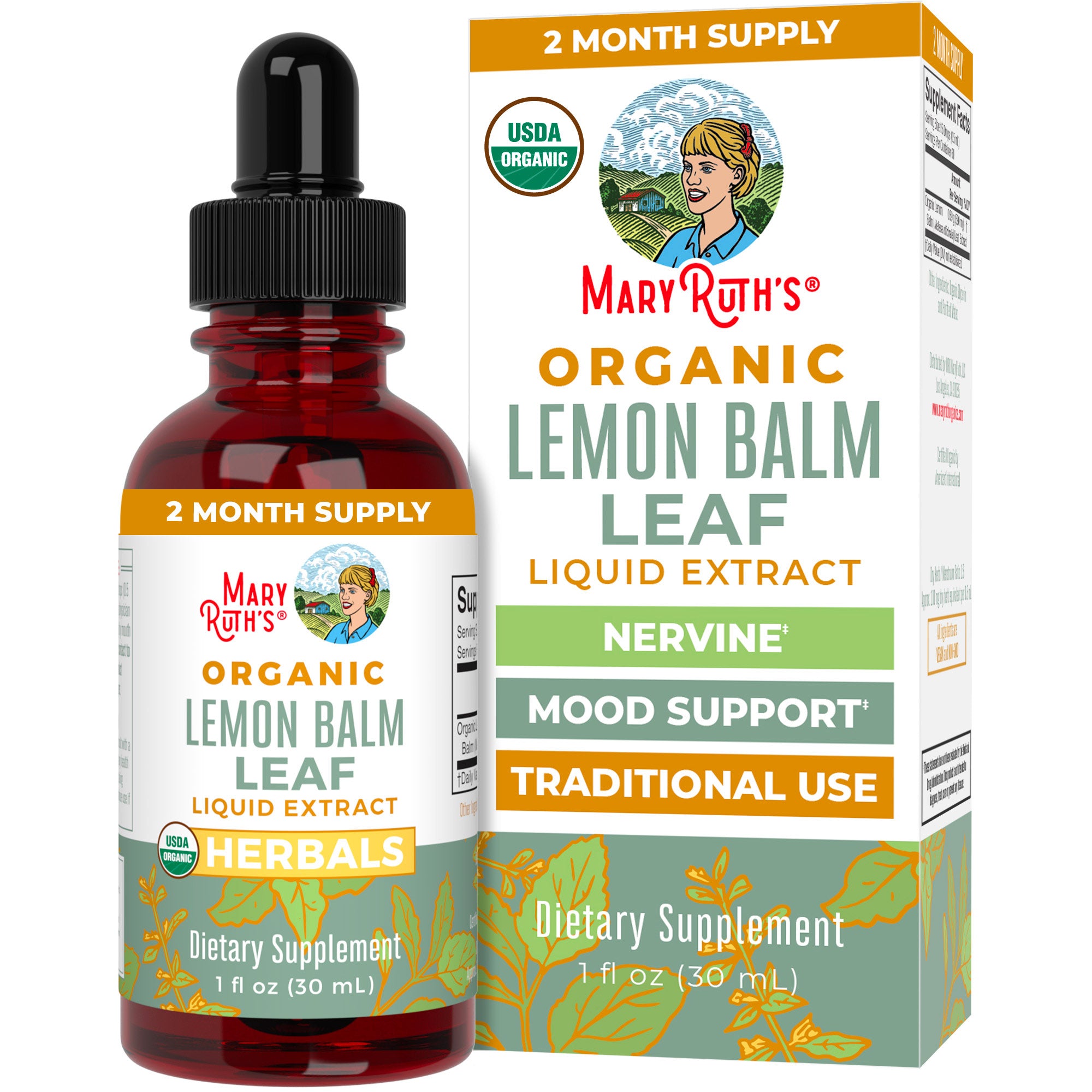 Organic Lemon Balm Leaf Liquid Drops