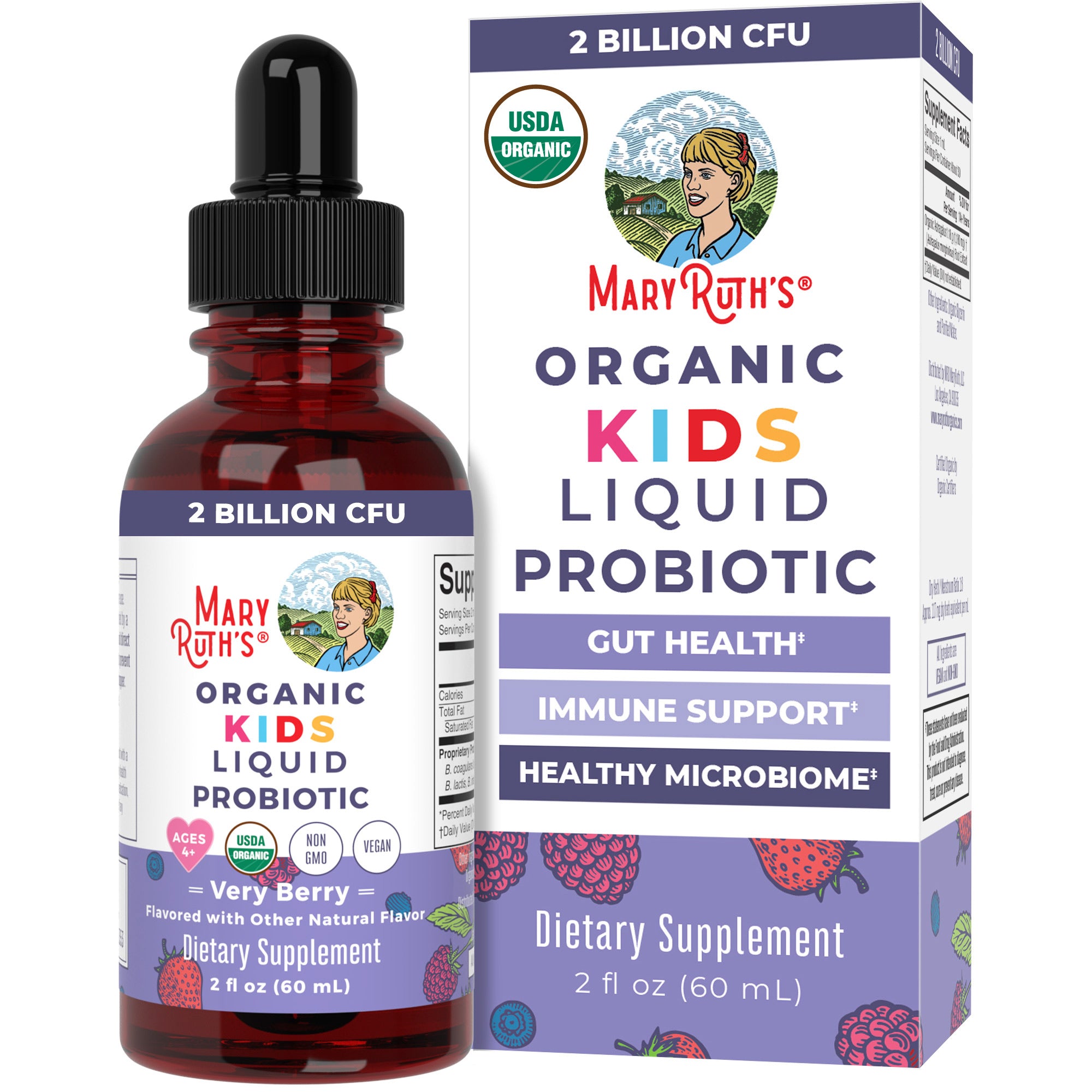 Organic Kids Liquid Probiotic (Very Berry, 2oz)