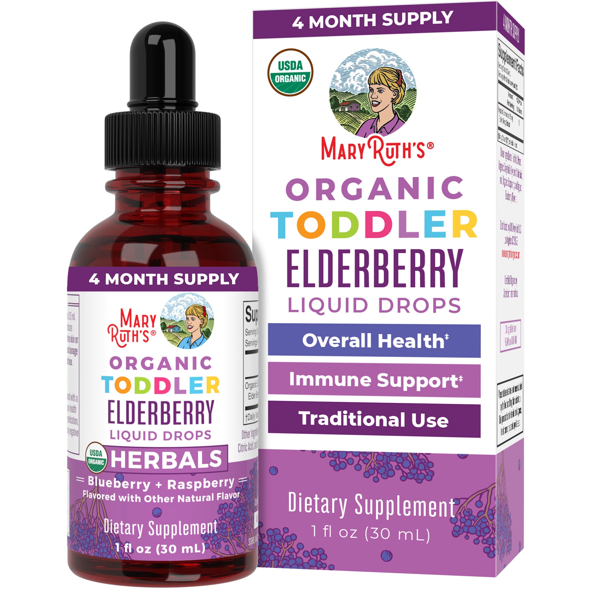 Organic Toddler Elderberry Liquid Drops
