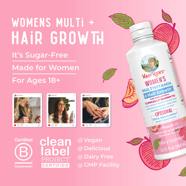 Women's Multivitamin + Lustriva Hair Growth Liposomal – MaryRuth Organics